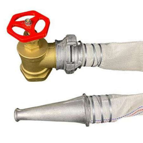 Пожарный рукав для мотопомпы 51 мм с гайками (крановый)